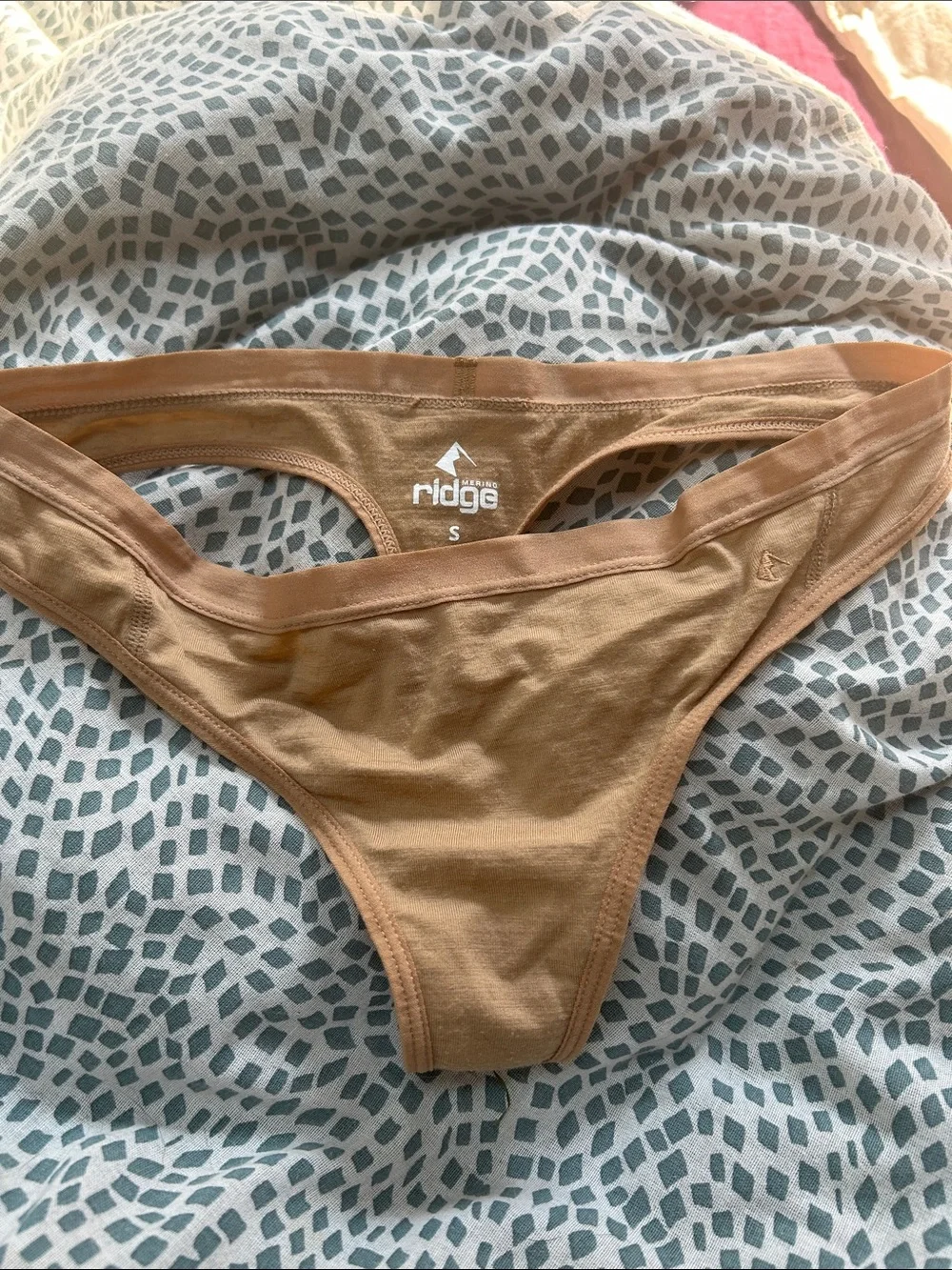 ridge Women's Seamless Thong Panty in Tan